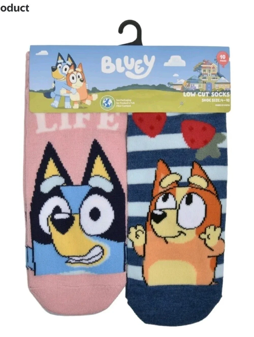 Bluey 10 pack Of Low Cut Socks